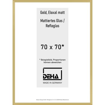 Alu-Rahmen Deha Profil V 70 x 70 Gold Reflo 0005RG-046-GOMA