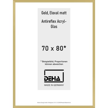 Alu-Rahmen Deha Profil V 70 x 80 Gold AR-Acryl 0005EA-031-GOMA