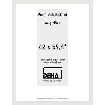 Holz-Rahmen Deha A 25 42 x 59,4 Kiefer weiß deckend Acryl 0A25AG-003-KWDE