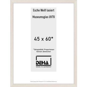 Distanzbilderrahmen Deha A 30 45 x 60 Esche Weiß lasiert M.UV70 0A30M6-016-930511