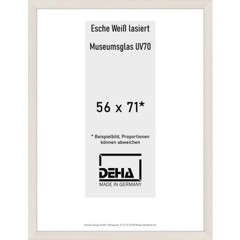 Distanzbilderrahmen Deha A 30 56 x 71 Esche Weiß lasiert M.UV70 0A30M6-023-930511