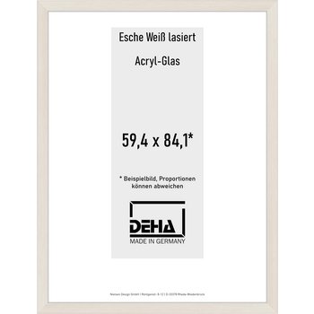 Distanzbilderrahmen Deha A 30 59,4 x 84,1 Esche Weiß lasiert Acryl 0A30AG-004-930511