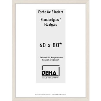 Distanzbilderrahmen Deha A 30 60 x 80 Esche Weiß lasiert Float 0A30NG-027-930511