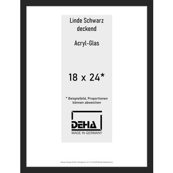 Distanzbilderrahmen Deha A 30 18 x 24 Linde Schwarz deckend Acryl 0A30AG-006-930512