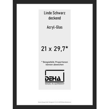 Distanzbilderrahmen Deha A 30 21 x 29,7 Linde Schwarz deckend Acryl 0A30AG-001-930512