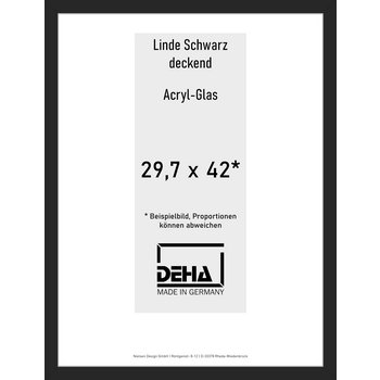 Distanzbilderrahmen Deha A 30 29,7 x 42 Linde Schwarz deckend Acryl 0A30AG-002-930512