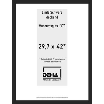 Distanzbilderrahmen Deha A 30 29,7 x 42 Linde Schwarz deckend M.UV70 0A30M6-002-930512