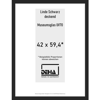 Distanzbilderrahmen Deha A 30 42 x 59,4 Linde Schwarz deckend M.UV70 0A30M6-003-930512