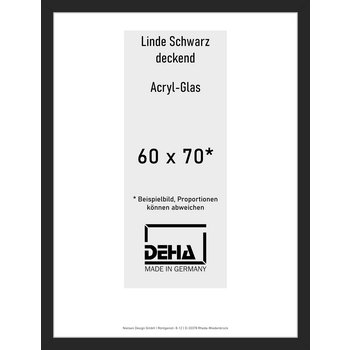 Distanzbilderrahmen Deha A 30 60 x 70 Linde Schwarz deckend Acryl 0A30AG-025-930512