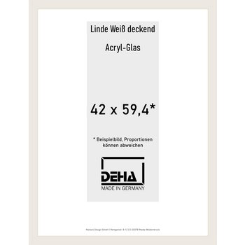 Distanzbilderrahmen Deha A 30 42 x 59,4 Linde Weiß deckend Acryl 0A30AG-003-930513